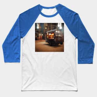 Steampunk Tokyo Ramen Food Truck Baseball T-Shirt